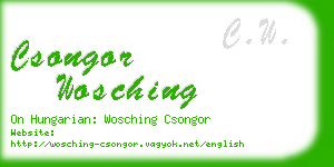 csongor wosching business card